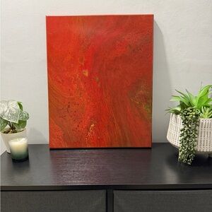 Original Abstract Art 16x20 One Of Kind Handmade Painting On Canvas